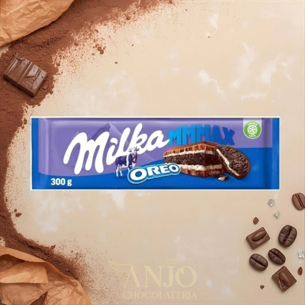 Milka Oreo Chocolate 300g – Barra Gigante de Chocolate Alpino com Biscoito Oreo