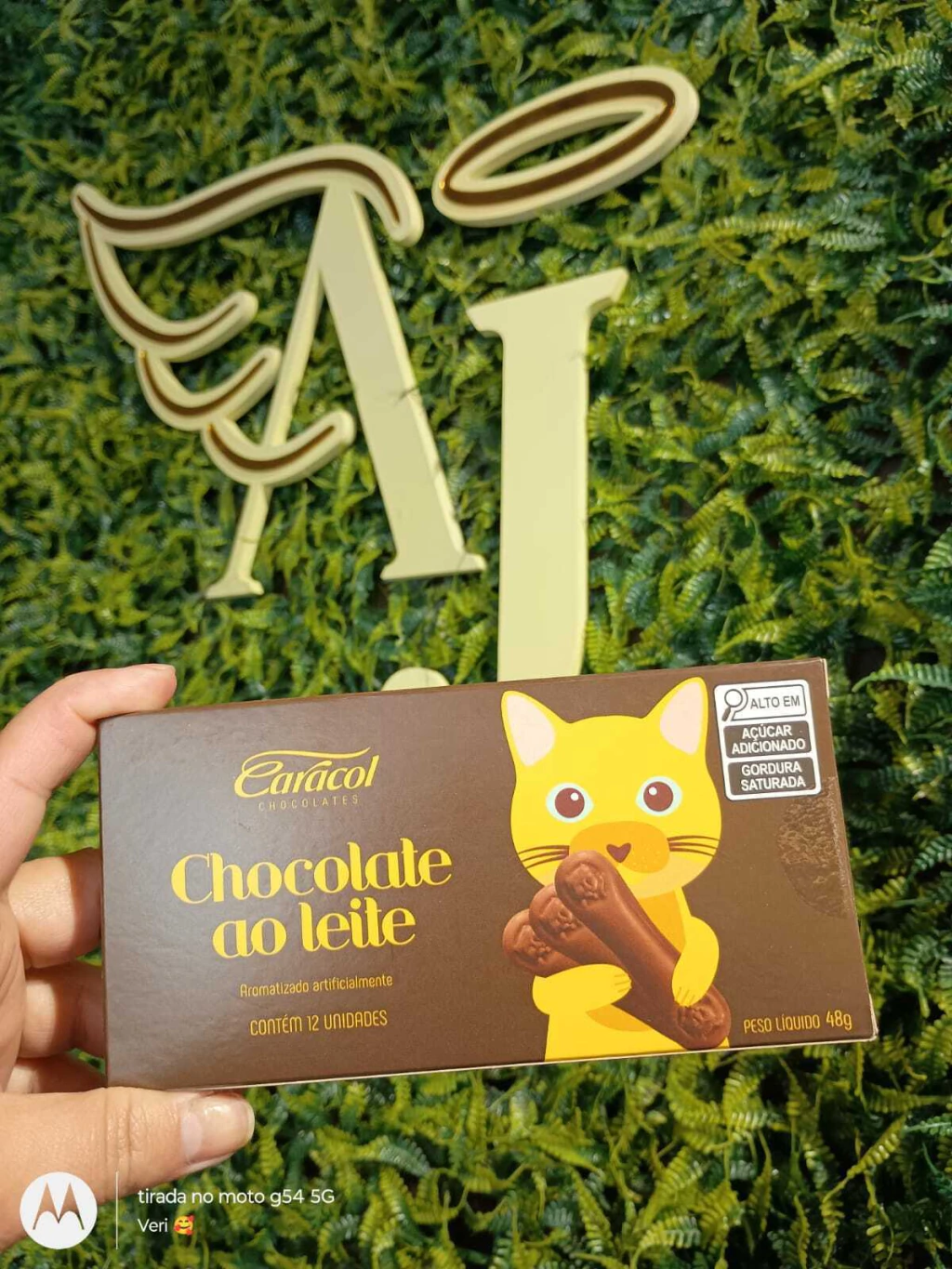 Caixa Chocolate Gato ao Leite 48g Presenteáve