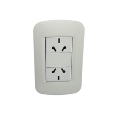 Modulo completo de 2 Tomacorrientes - Jeluz - comprar online