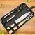 Set asador x4 Cuchillo + Pinche + Pinza + Espátula + Estuche - Tienda Consaco