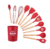 Kit X12 Utensilios Cocina Completo Madera Y Silicona Calor