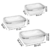 Set X 3 Hermeticos Taper Contenedores Vidrio Apto Microondas - tienda online