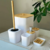Set Baño Bambú Plástico x6 Cesto Dispense Escobilla - Tienda Consaco