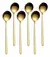 Set X6 Cucharitas Café Postre Cucharas Mango Largo Doradas - comprar online