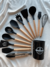 Kit X12 Utensilios Cocina Completo Madera Y Silicona Calor - comprar online