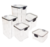 Set X 3 Frascos Herméticos Contenedores De Acrílico Táper - comprar online