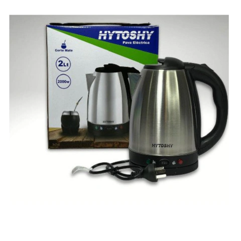 Pava Electrica Hytoshy Con Corte Mate 2 L Color Gris 2000w