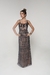 VESTIDO BORDADO SAKS F. AVENUE CINZA - peguei do closet