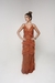 VESTIDO DENISE LEAL RENDA CARAMELO - comprar online