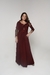 VESTIDO FLORES VINHO