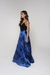 VESTIDO TAFETA ESTAMPA AZUL - peguei do closet