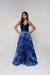 VESTIDO TAFETA ESTAMPA AZUL - comprar online