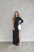 VESTIDO DENISE LEAL PRETO FLOR - peguei do closet
