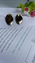Brinco orgânico liso folheado a ouro 18k
