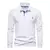 AIOPESON-Polo bordado de cervos para homens, camisas monocromáticas, manga comp - loja online