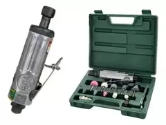 Amoladora Recta Neumatica En Kit 16 Piez Mota Ak500 Maletin Color Verde Oscuro