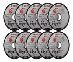 Kit 100 Discos De Corte Bosch Standard For Inox 115x1,6mm Negro