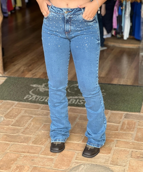 Calça jeans Bill Way pedraria