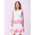 VESTIDO INFANTIL MOMI OFF WHITE FLORAL PINK COM LAÇOS - Auracor Moda Infantil