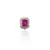 Pingente retangular click riviera e pulseira