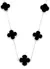 colar vancleef 5 trevos preto - comprar online