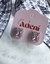 brinco retangular cravejado light pink g