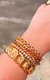 pulseira coração cravejado