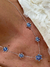 colar apliques de flores tanzanita