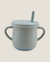 Taza con asas, tapa y sorbete corazon