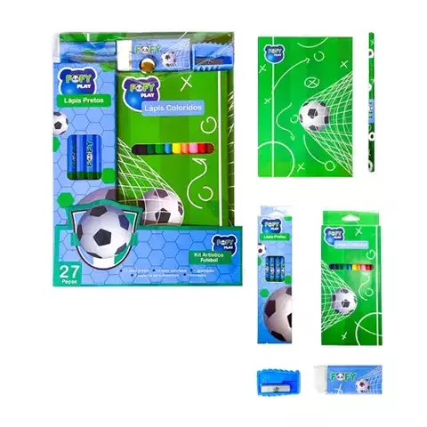 Kit Artístico Futebol Fofy – 27 Peças