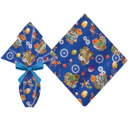 Embale 25 sacos fácil 39x39cm para ovos páscoa 350g A 500g coelho Azul