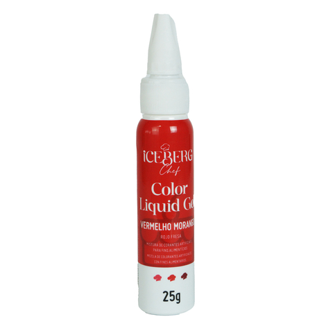Iceberg Chef Corante artificial vermelho morango Liquid Gel 25g