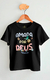 Camiseta Infantil Algodão Amada Por Deus - Tipo Raro Kids
