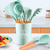 Jogo de Utensílios de Cozinha 12Pçs Silicone Cabo de Madeira - comprar online
