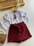 Conjunto shorts saia cotelê na internet