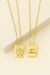 Escapulário personalizado com foto e frase 60cm Dia das Mães - Banhado a Ouro 18k