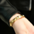 Bracelete Pirâmide Ouro 70mm - comprar online