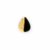 Brinco Gota Dourado Preto 21mm