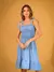 Vestido Curto de Lastex Com Alça Em Tiras De Amarra - comprar online