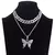 Conjunto de colar de borboleta glamour - Jonny imports