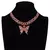 Conjunto de colar de borboleta glamour - comprar online