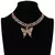 Conjunto de colar de borboleta glamour - Jonny imports