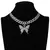 Conjunto de colar de borboleta glamour - loja online