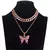Conjunto de colar de borboleta glamour na internet