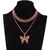 Conjunto de colar de borboleta glamour na internet