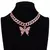 Conjunto de colar de borboleta glamour na internet