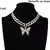 Conjunto de colar de borboleta glamour - loja online