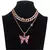 Conjunto de colar de borboleta glamour - comprar online