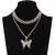 Conjunto de colar de borboleta glamour - Jonny imports