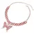 Conjunto de colar de borboleta glamour